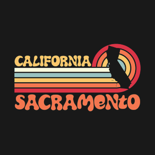 Sacramento Shirt California Sunset 70s 80s Tshirt Surfer Summer Sun Gift Idea Tourist Tee T-Shirt