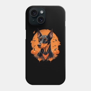 Doberman Pinsher Dog Pumpkin Halloween Costume Phone Case