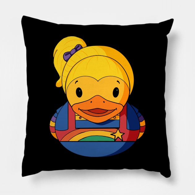 Rainbow Brite Rubber Duck Pillow by Alisha Ober Designs