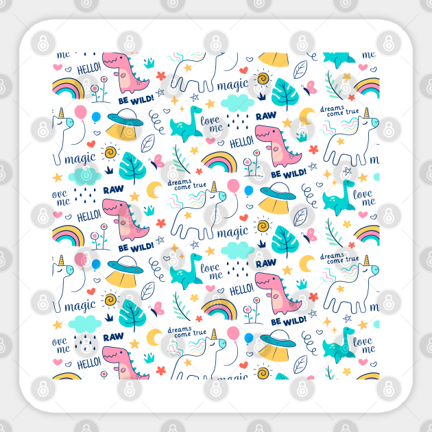 80s Cute Doodles Cute Animals Sticker Teepublic 80s Cute Doodles Cute Animals Sticker Teepublic