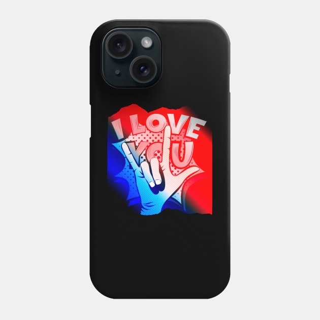 I Love You ,Sign Language Phone Case by Natalie C. Designs 