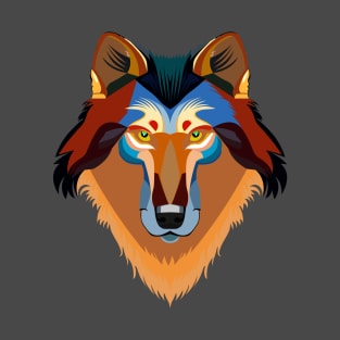 Orange wolf T-Shirt