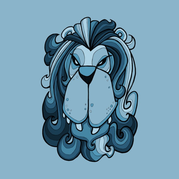 Lion - Sailor Blue by BigNoseArt