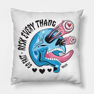 Go Fast - Risk Every Thang (Pink) Pillow