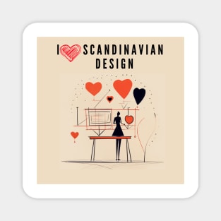 I love Scandinavian design Magnet