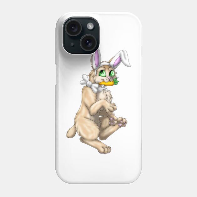 Bobtail BunnyCat: Cream (White) Phone Case by spyroid101