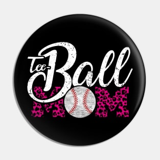 Teeball Mom Leopard Funny Baseball for Mother's Day 2021 Pin