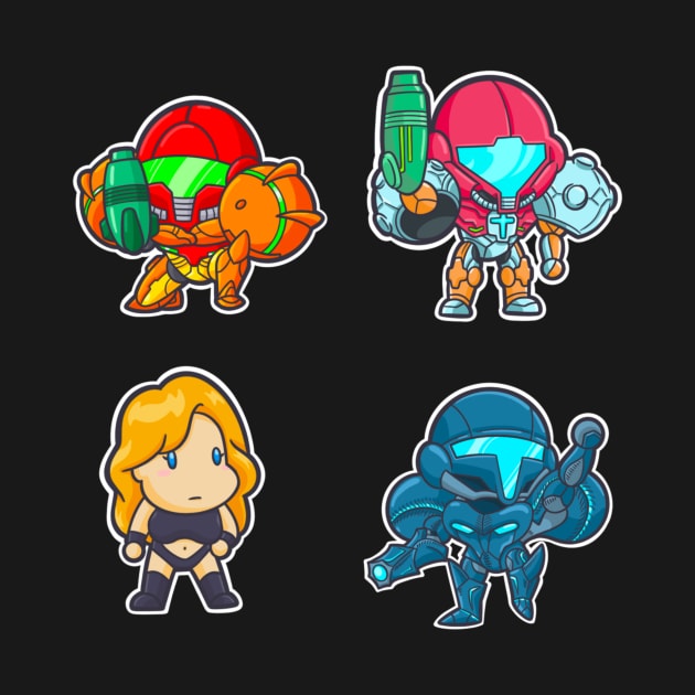 Chibi Metroid (Pack 3) by DrawingsFromHell