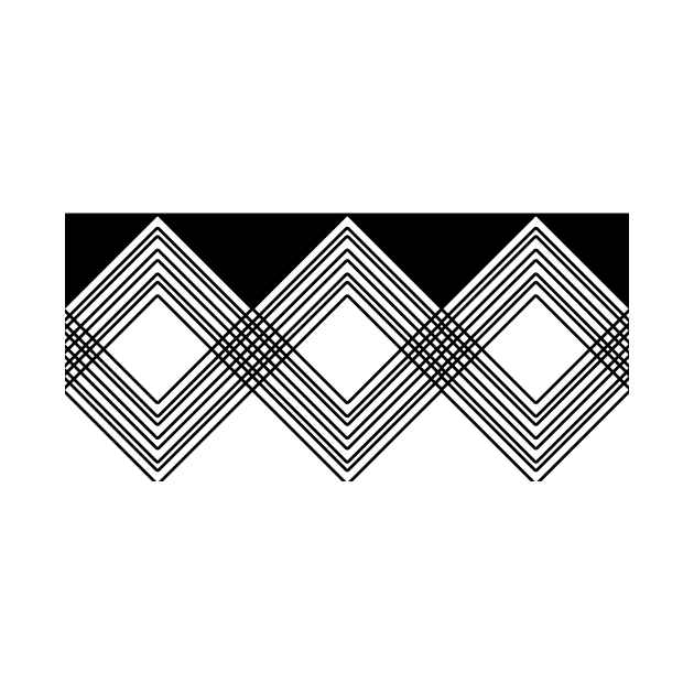 Abstract geometric pattern - black and white. by kerens