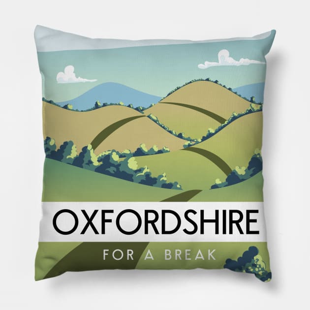 Oxfordshire for a break Pillow by nickemporium1