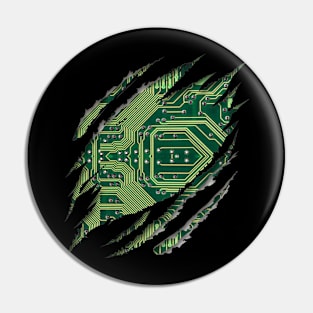 Computer Engineer Gifts Software Geek Circuit Board Inside Pin