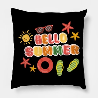 hello summer sun Pillow