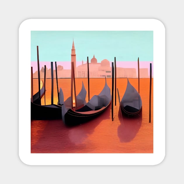 Venice Gondola Dock Magnet by DANAROPER