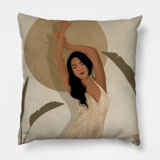 Modern Dancing Woman Pillow