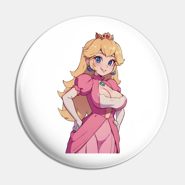 Blonde and Pink Princess Girl Pin by mindworldz