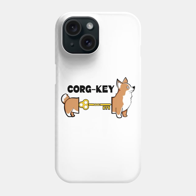 Corg-Key Phone Case by Art by Nabes