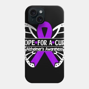 Butterfly Purple Ribbon Alzheimer Awareness Gift Phone Case