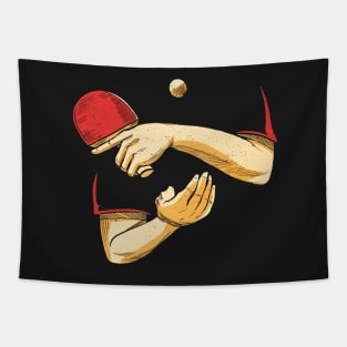 Ping pong player hands Tapestry