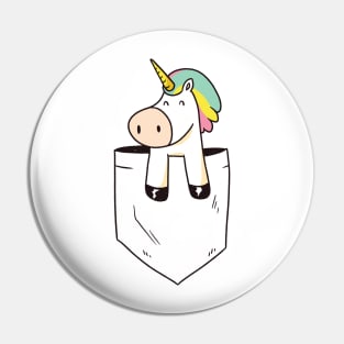 Unicorn Pocket Shirt Einhorn in der Tasche Pin