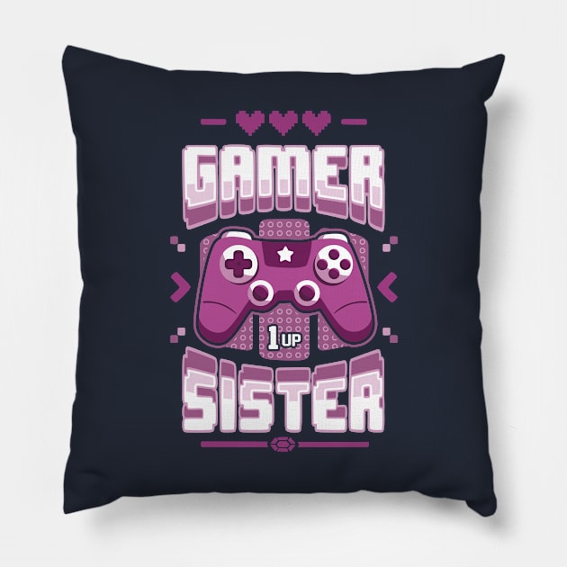 Gamer Sister Pillow by Olipop