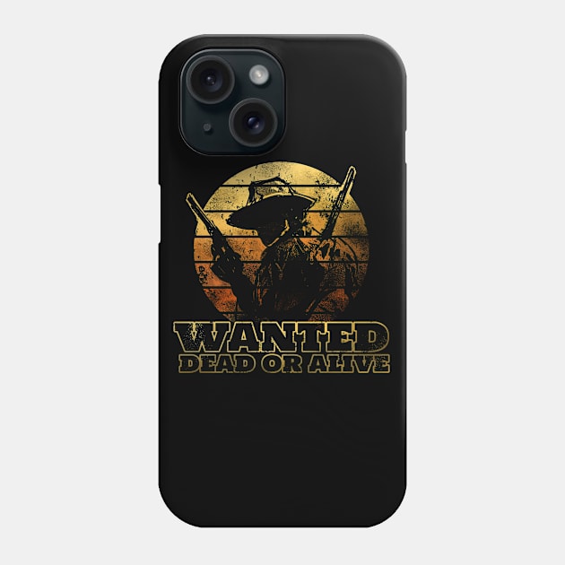 Vintage Cowboy Dead or Alive Poster Phone Case by Area31Studios