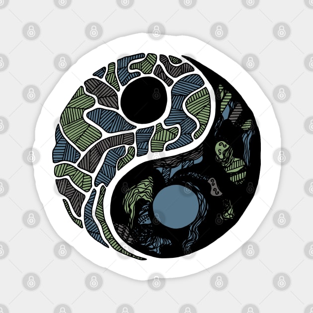 Mellow Cool Abstract Yin Yang Magnet by kenallouis