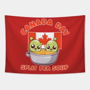 Canada Day Funny Kawaii Split Pea Soup Tapestry