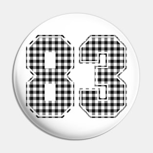 Plaid Number - 83 - Dark Pin