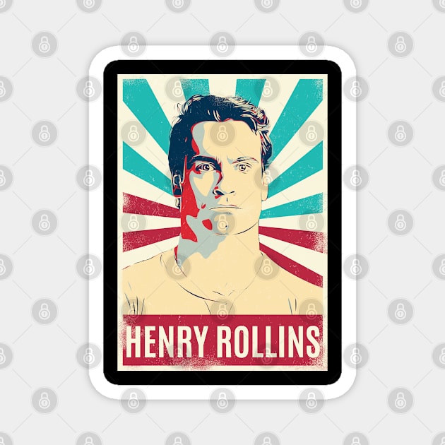 Vintage Retro Henry Rollins Magnet by Bengkel Band