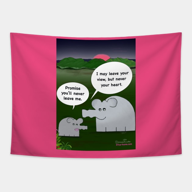 Forever in Your Heart Tapestry by Enormously Funny Cartoons