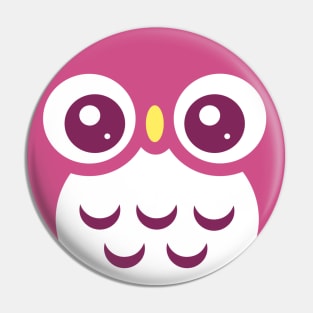 Purple Cute baby Owl Pin