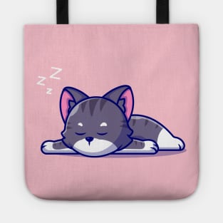 Cute Cat Sleeping Cartoon Tote