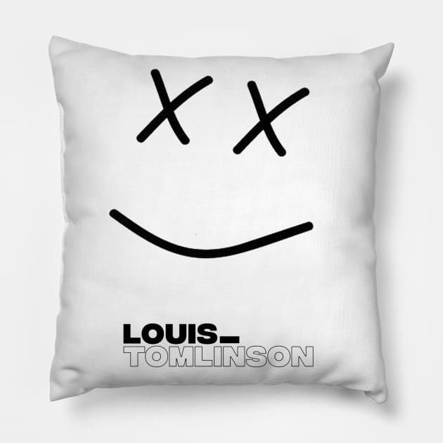 Louis Tomlinson Smiley Face Pillow by fueledbyclique