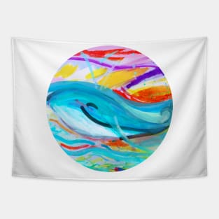 Whale Illustration Tapestry