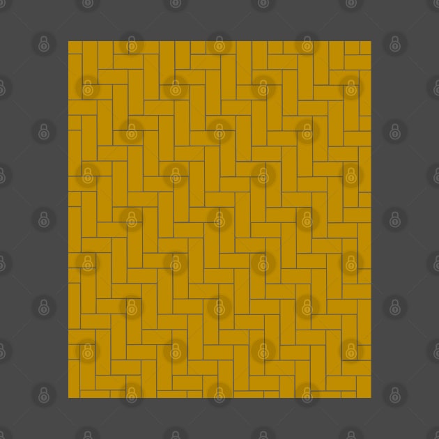 Mustard and Grey Geometric Tile Design by OneThreeSix