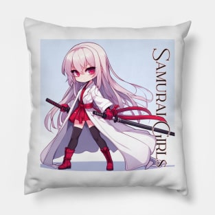 Chibi Samurai Girl Pillow