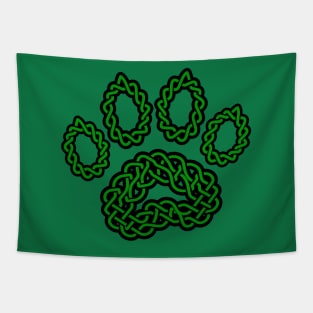 Celtic Knot Dog Paw Print Tapestry