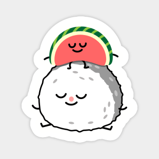 Watermelon and sushi couple Magnet