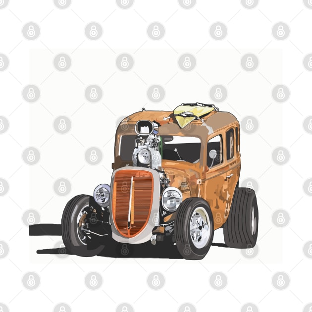 Beach Rat Rod by curtskartoons