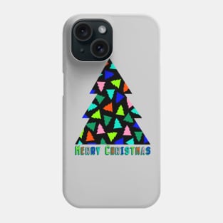 Christmas Tree Pattern in Bright Colours Phone Case