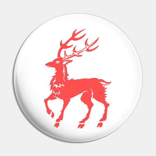 december deer Pin by crackdesign