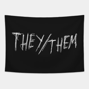 Dark and Gritty THEY / THEM  gender pronouns Tapestry