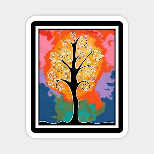 Spiral Whimsical Tree Magnet