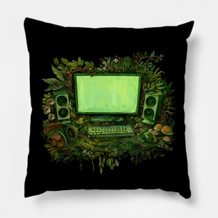 Overgrown Gaming Computer Pillow