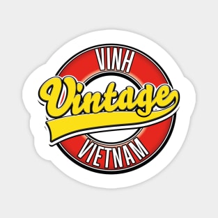 Vinh vietnam retro logo Magnet