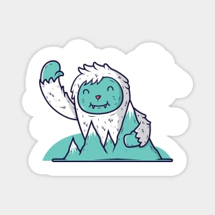 Cute and friendly yeti Magnet