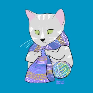 Knitting Cat T-Shirt