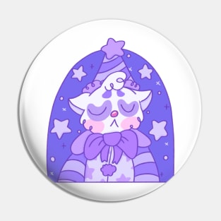 Sad kitty clown Pin