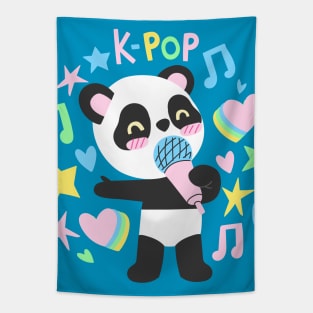 K-Pop Karaoke Panda Tapestry