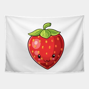 Kawaii Strawberry fruit Tapestry